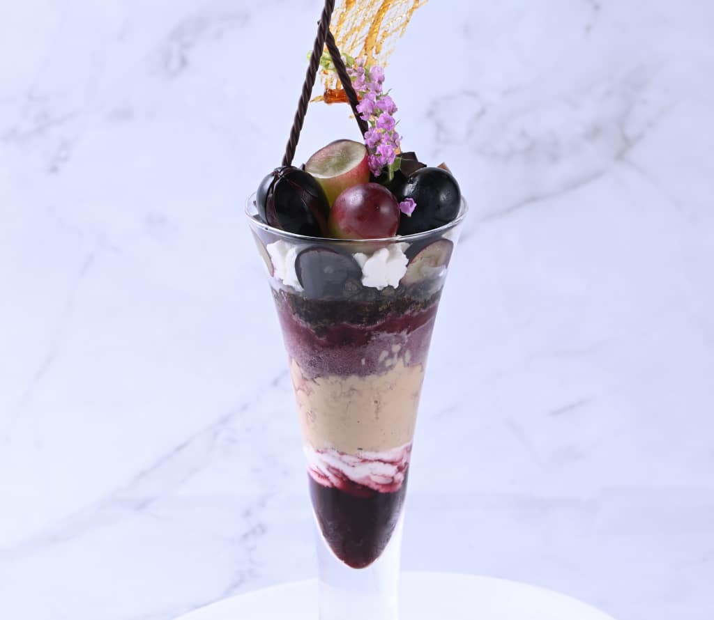 azabudai_Hojicha_Parfait_Grapes